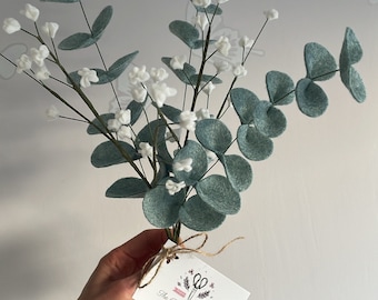 Felt Eucalyptus • Eucalyptus Bouquet • Individual Eucalyptus Stem • Eucalyptus Arrangement • Wedding Flowers • Artificial Eucalyptus Stem