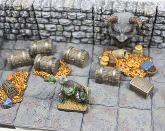 treasure pack for tabletop games like dungeons and dragons, Heroquest, dungeon saga