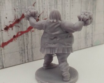 3D printing figurine for zombicide board game: Fatty Cheerleader model