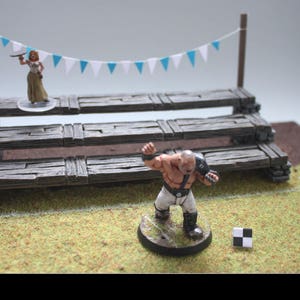 28mm miniature grandstand for blood bowl fantasy football games