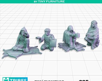 beggars for miniature gaming | RPG | dungeon furniture | 3D printed