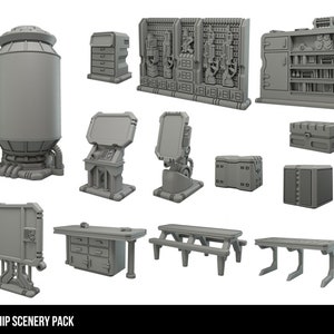 scifi scenery for miniature games like star wars legion, core space, infinity, mars code aurora