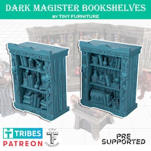 Lot de 2 bibliothèques miniatures pour jeux de figurines type donjons et dragons