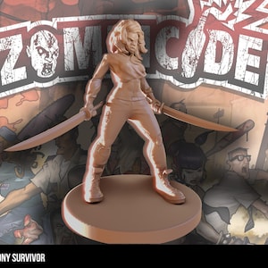 figurine impression 3D pour jeu de plateau zombicide : Modèle survivant Yvonne