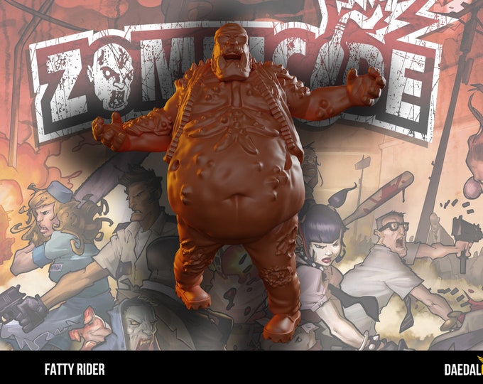 figurine 3D printing for zombicide board game: Model fatty biker