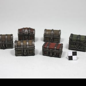 dungeons and dragons, Heroquest, dungeon saga Chests for tabletop miniatures games