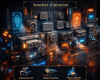 Vent covers Space ship  | Space hulk | warhammer bitz | 3dprinted