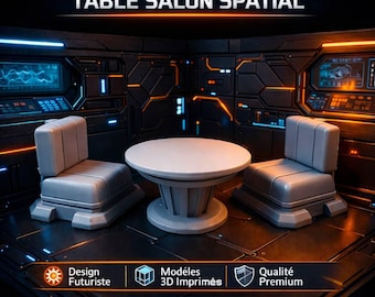 Space ship coffee table | 3dprinted | miniature terrain | tabletop games