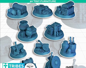 Loot markers heroic fantasy | RPG | miniature gaming | 3D printed