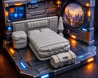 Space bedroom |  3dprinted | miniature terrain | tabletop games