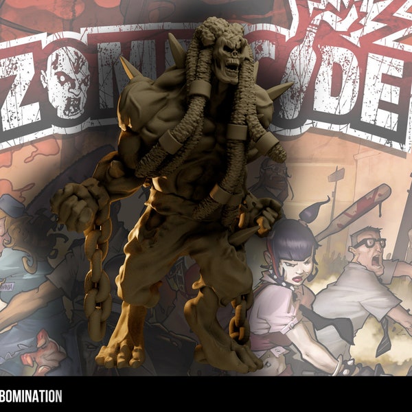 figurine impression 3D pour jeu de plateau zombicide : Modèle zombi abomination