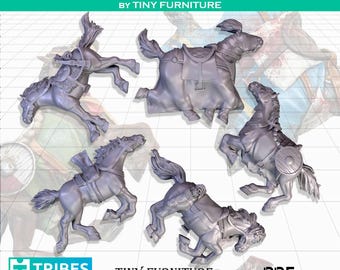 Dead horses. for Dnd or Pathfinder RPG, Heroquest | 3d print | RPG