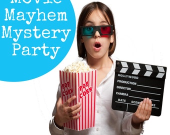 Movie Mayhem Mystery Party: Detective Game for Kids (Digital Download)