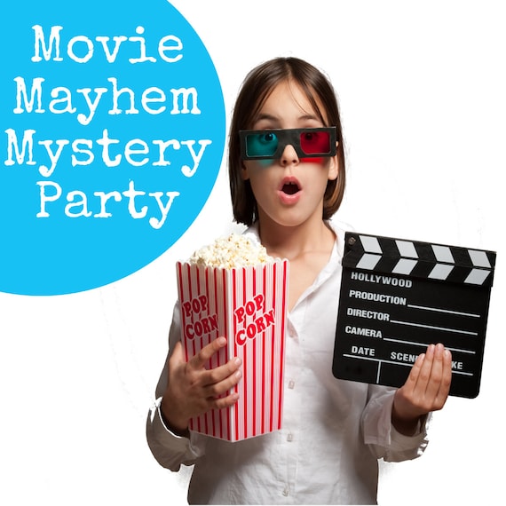 Film Mayhem Mystery Party Ein Detektiv Spiel Fur Kinder Etsy