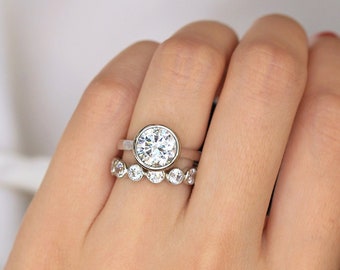 unique bezel set engagement rings unique bezel set engagement rings