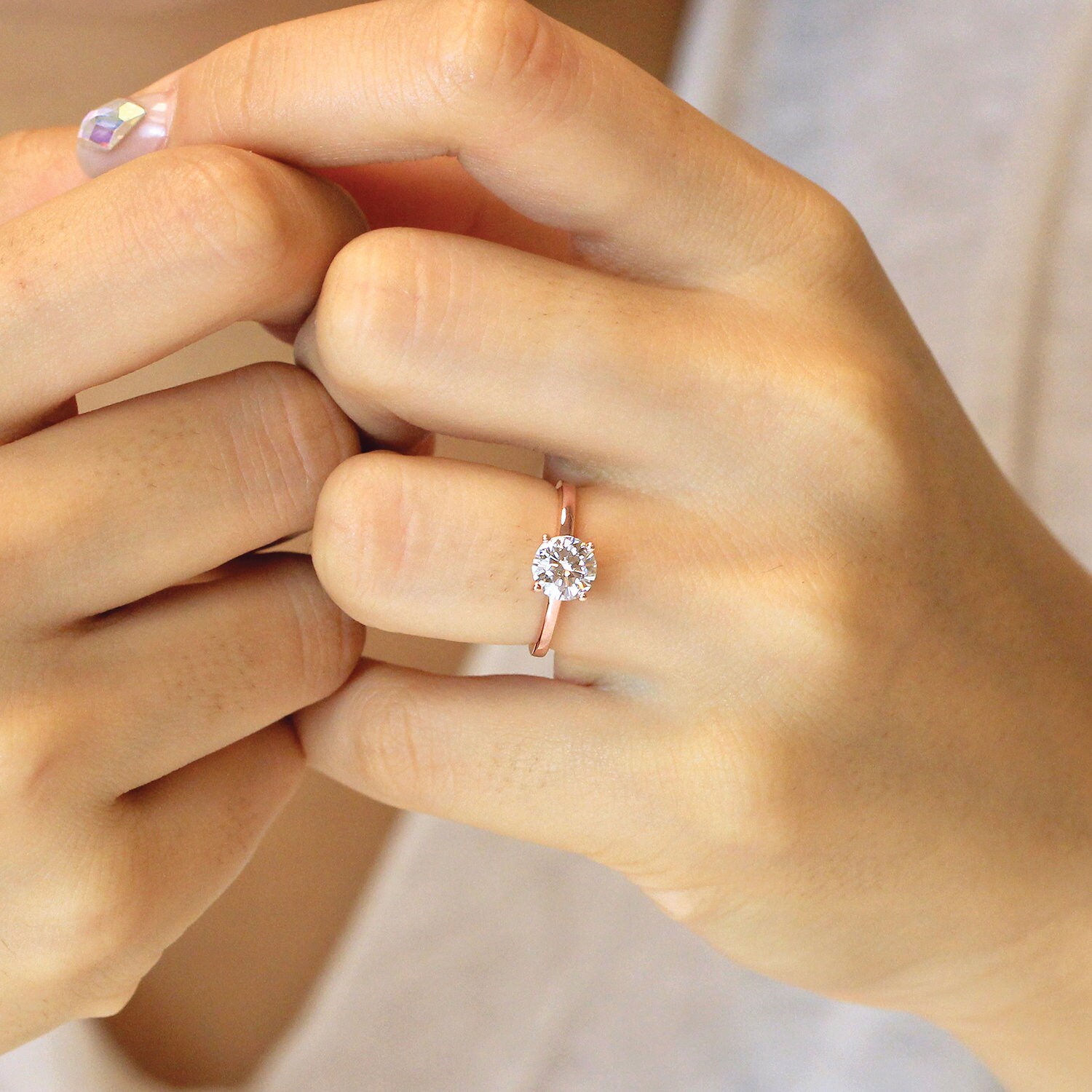 Quarter carat deals solitaire diamond ring