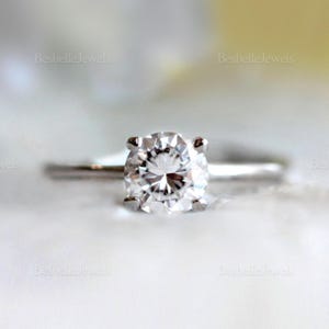Classic Solitaire Ring - Minimalist 4 Prong Solitaire Engagement Ring - Brilliant Cut Engagement Ring - Dainty Ring - Gift For Her [BR3313]