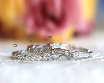 「CTHY HERITAGE」LAYERED RING 18K Gold Modern Heritage White Diamond Stacking Ring | Sethi