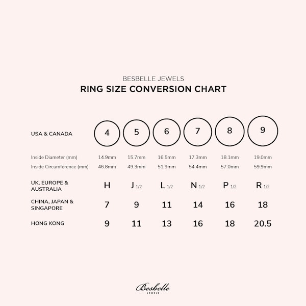 Ring Size Guide - Printable Ring Sizer - Find Your Ring Size - Easily Check My Ring Size - Instant Download - Ring Size Measuring Tool