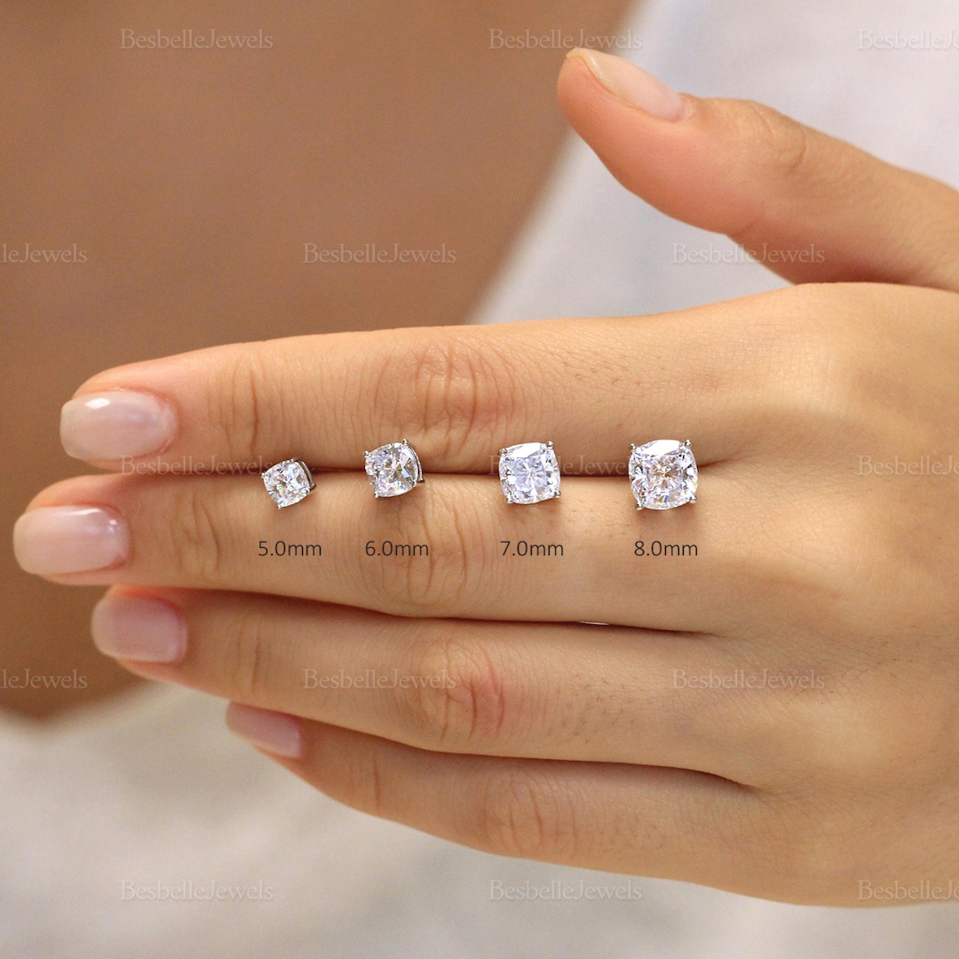 4 Prong Round Studs - 14k White Gold, 3.00 Ct (12394) 4 Prong Round Studs - 14k White Gold, 3.00 Ct (12394)