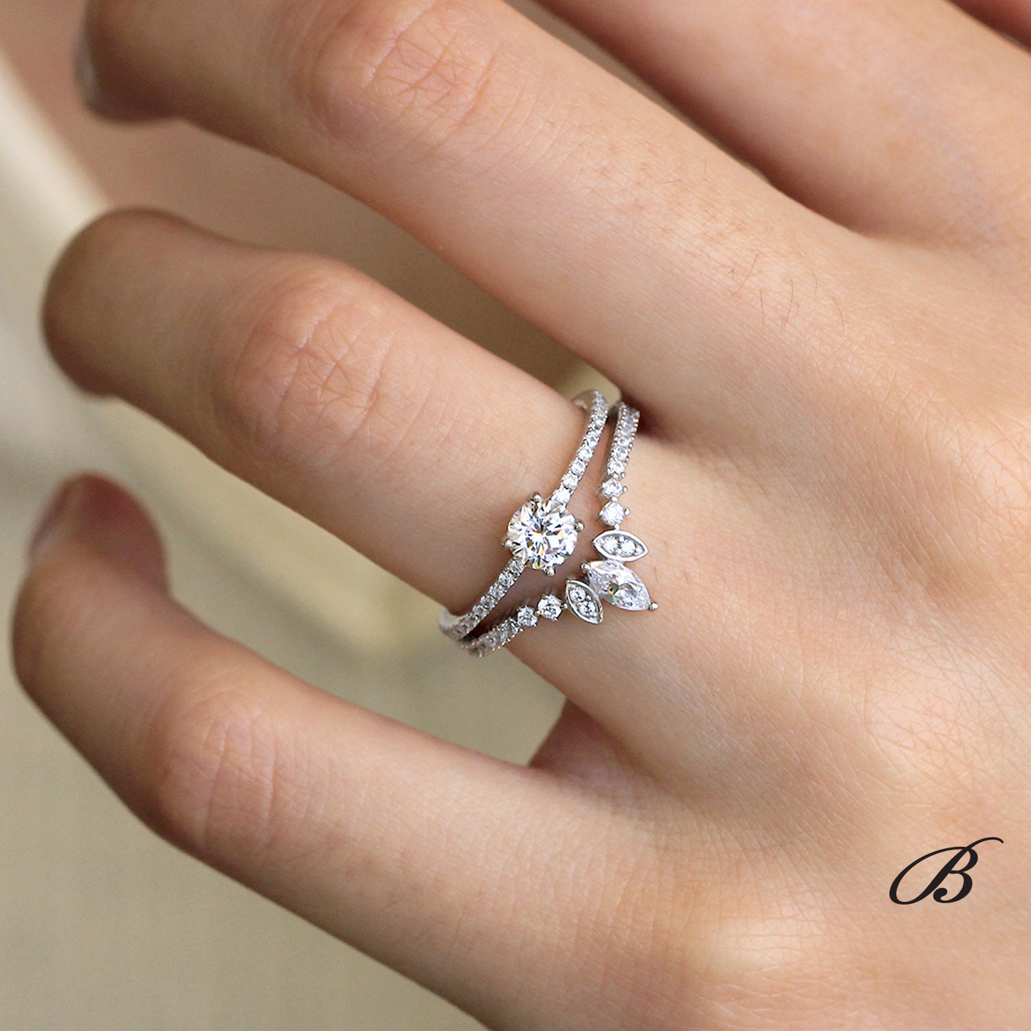 Anillo De Promesa Realmente 925 Cojines De Plata Esterlina 8 Anillo De Promesa Realmente 925 Cojines De Plata Esterlina 8