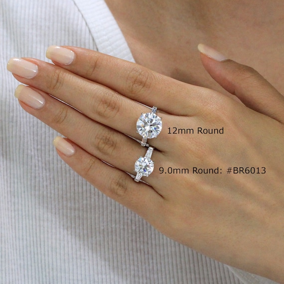 Anillo de compromiso de declaracion de diamantes Tamano de diamante CZ 12 mm Banda de talla baguette Anillo de joyeria de boda de declaracion BR1411 Etsy Mexico
