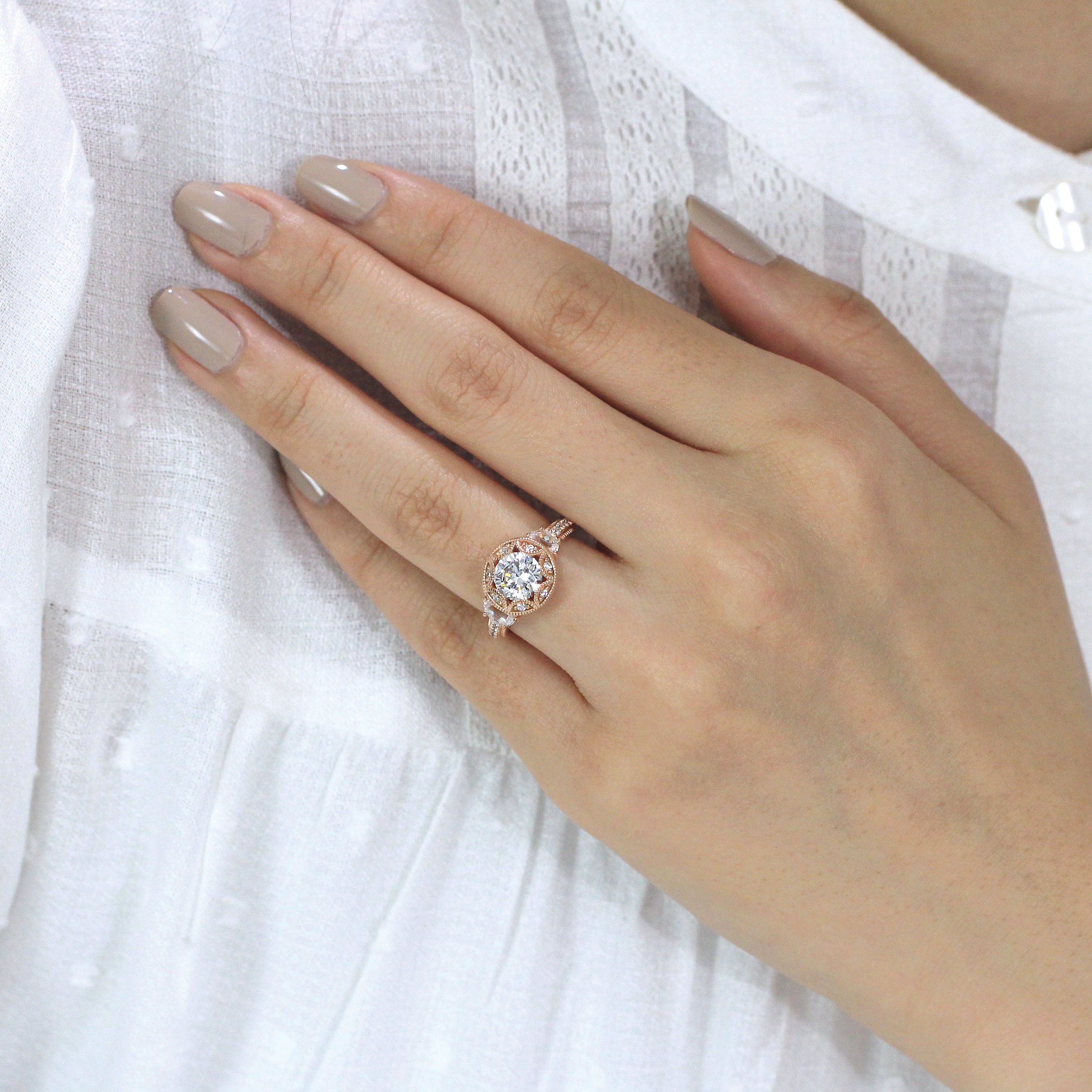 2.0 Cttw Art Deco Engagement Ring Brilliant Cut Diamond | Etsy Canada