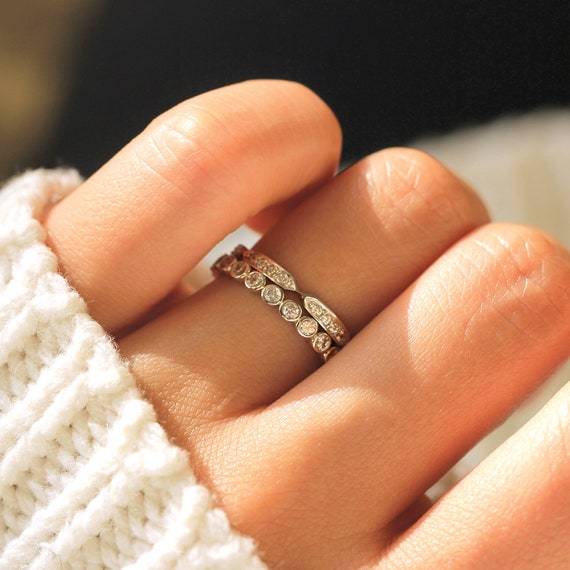 Pave stacking rings clearance