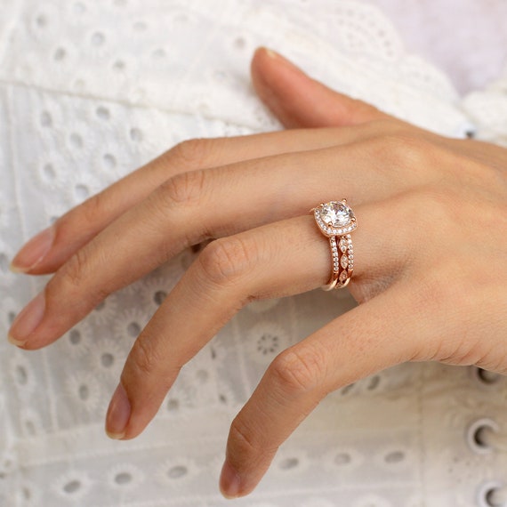 Rosa Del Amor' Princess Cut Sterling Silver Ring
