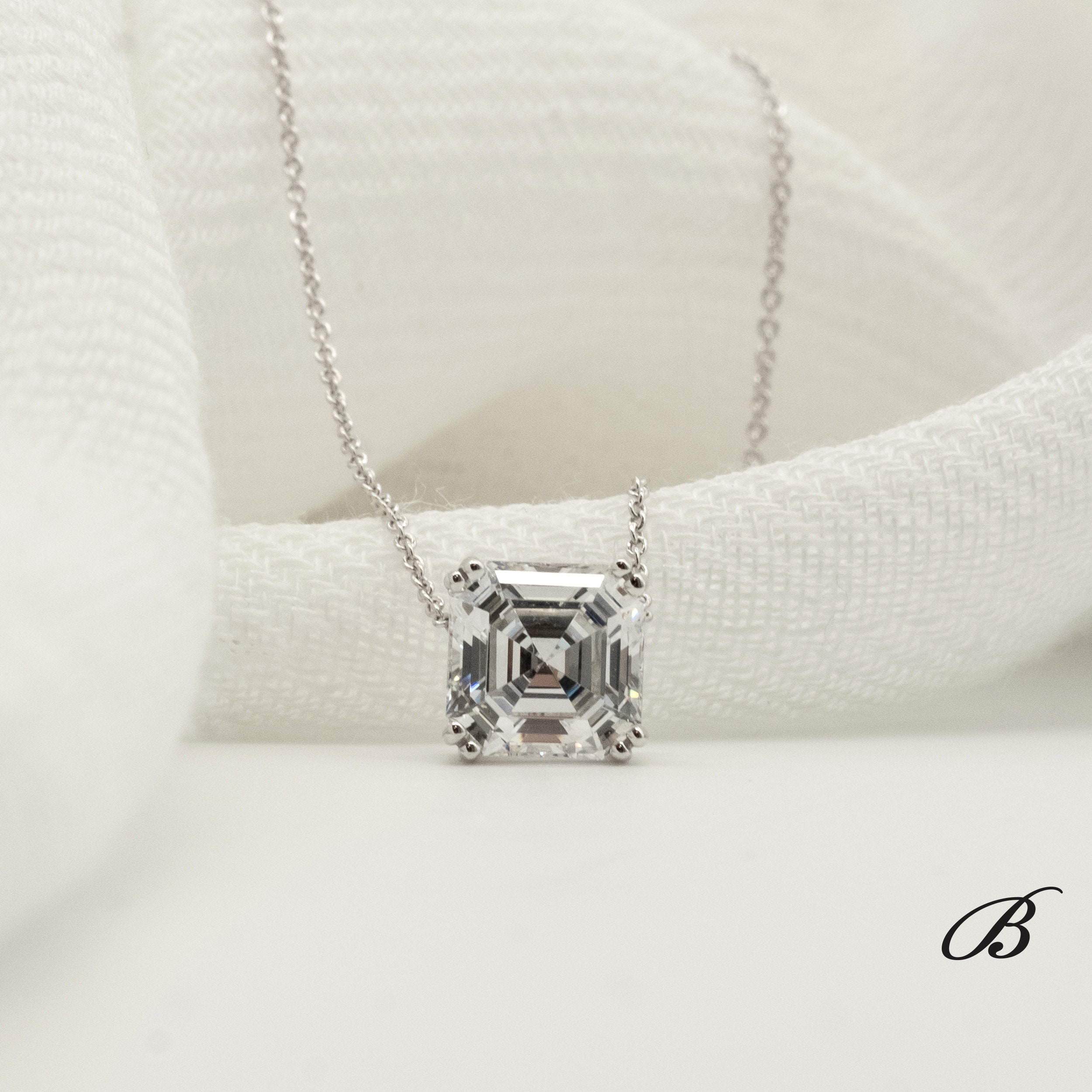 6.5mm OR 8.0mm Asscher Cut Solitaire 