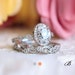 2.20 cttw Art Deco Bridal Set Ring Oval Halo Engagement Ring w/ Leaf & Vine Vintage Wedding Ring Dainty Bridal Set [BR65359-2A] 