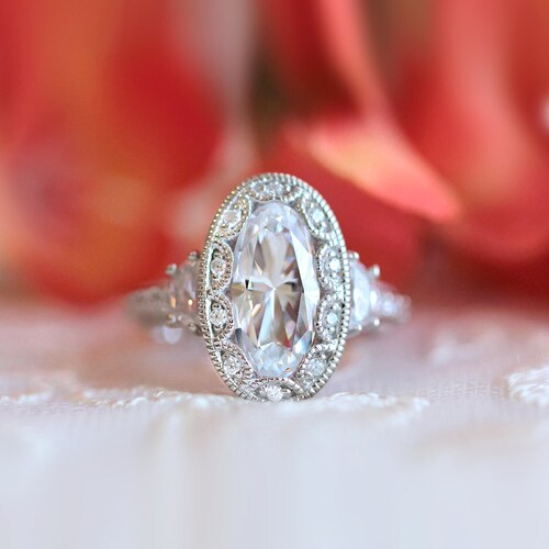 Round CZ Half Eternity Wedding Engagement Curved Band Ring / - Etsy