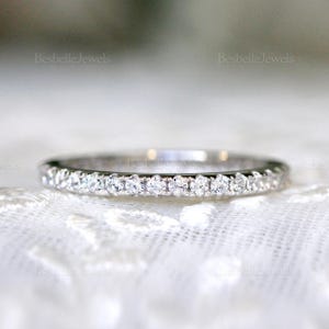 1,8 mm breed Eternity-ring volledig effenen - ronde trouwring effenen - minimalistische sierlijke bandring - trouwring sierlijke eeuwigheid [BR7454E]