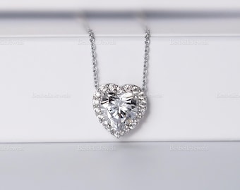 Halo heart necklace top