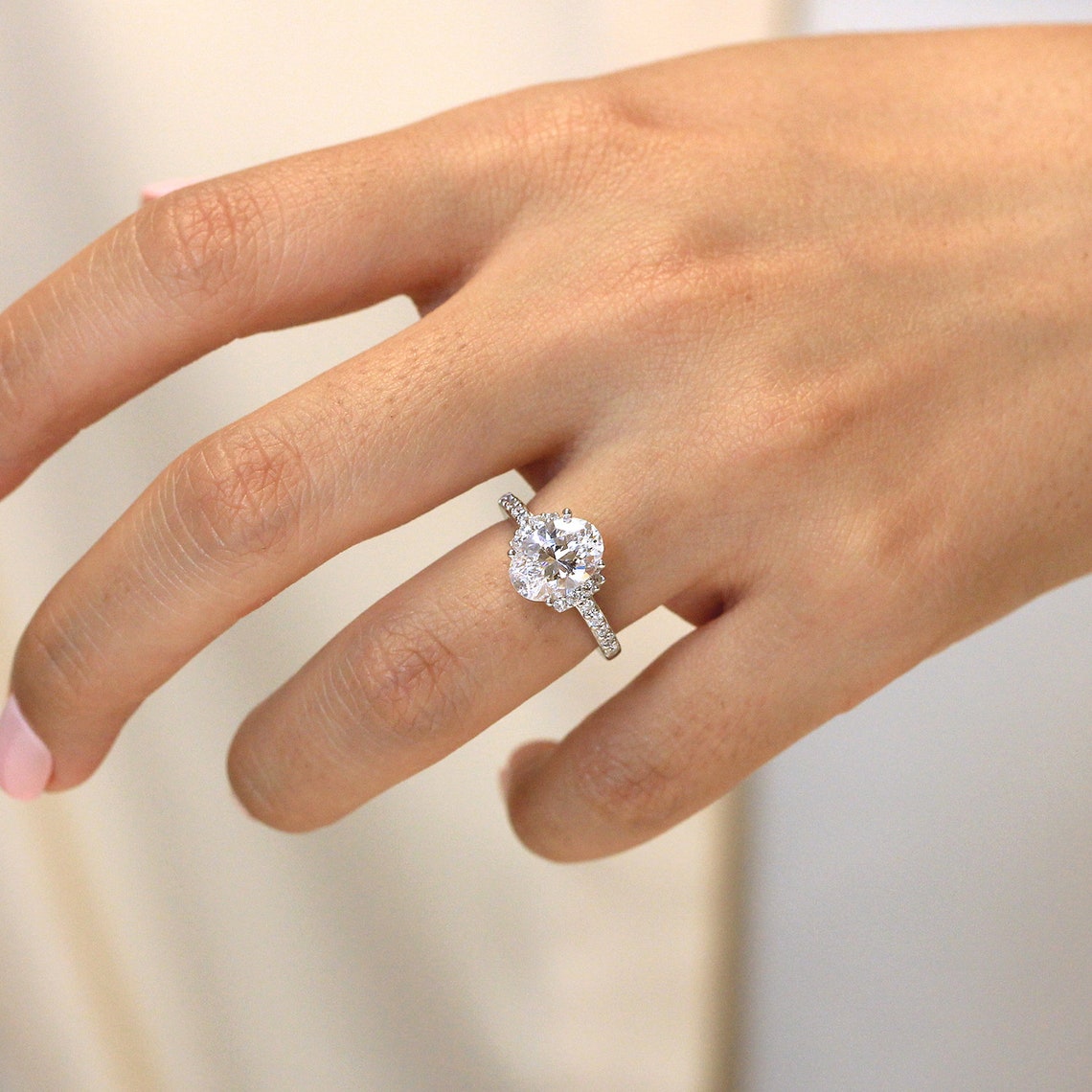 3.27 Cttw Art Deco Ring Art Deco Engagement Ring Oval Cut Etsy