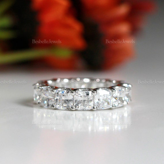 Cushion cut eternity ring deals