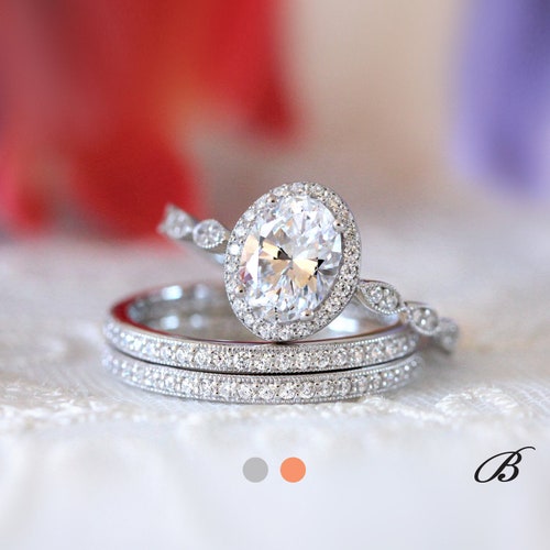 Black Onyx Wedding Ring Set Black Onyx Vintage Bridal Ring Set Etsy