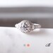 2.0 cttw Art Deco Engagement Ring Brilliant Cut Diamond Simulants Half Moon Side Stones Bridal Ring Vintage Style [BR7119] 