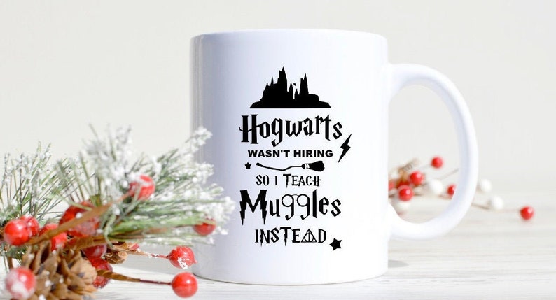 Personalised Christmas Santa Mug Cup  Harry Potter I Teach image 0
