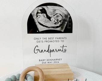 Ultrasound Pregnancy Announcement | Promoted to announcement | UV Printed Photo Acrylic Sign