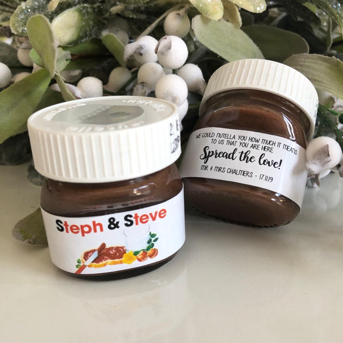 PRINTED Personalised Nutella Full Whole Label Stickers | Etsy
