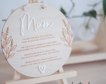 Personalised Mothers Day Wooden Sign | Grandma, Nan Sign