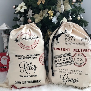 Personalised Christmas Santa Sacks Stocking Xmas image 2