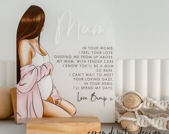 Pregnancy Gift | Pregnancy Poem | Mum to be Gift | Mothers Day Sign | Pregnancy Gift Sign