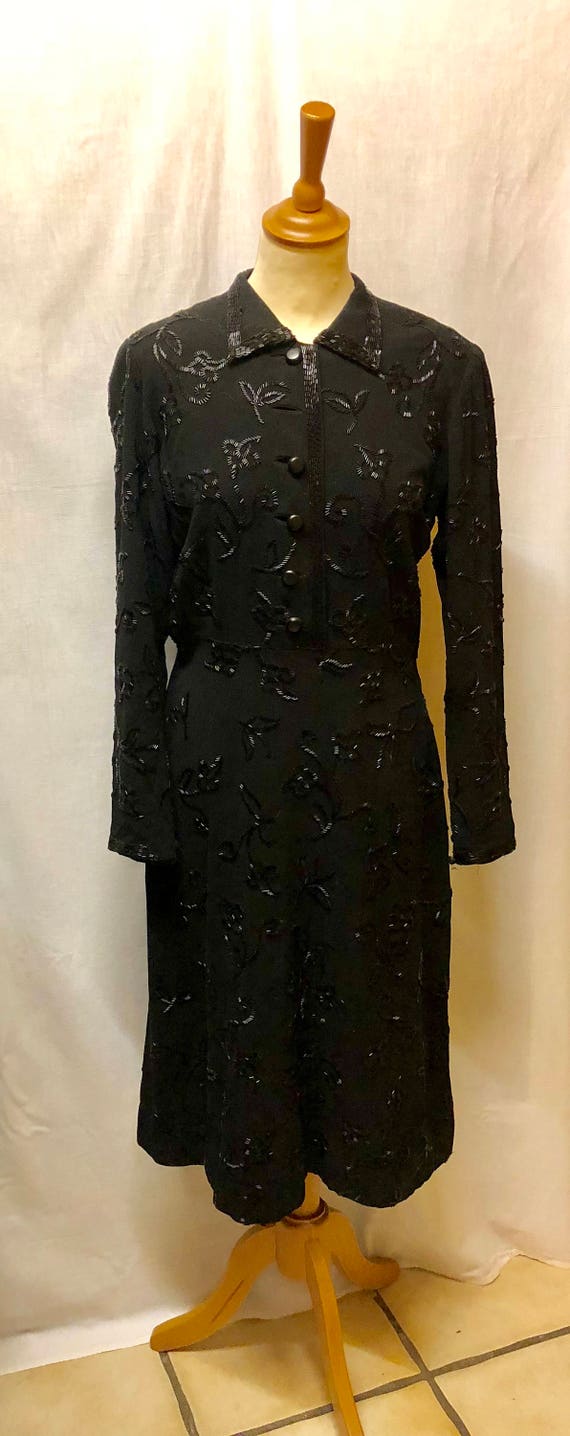 Evening beabed 40s dress