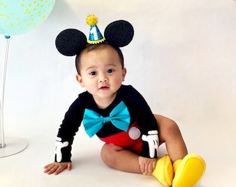 1st Birthday Mouse Ears | 1st Birthday Mouse Ears | Birthday Ears Mouse Birthday Ears | Mouse Party Hat | Choose Age + Hat Color