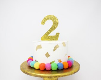 number cake topper etsy