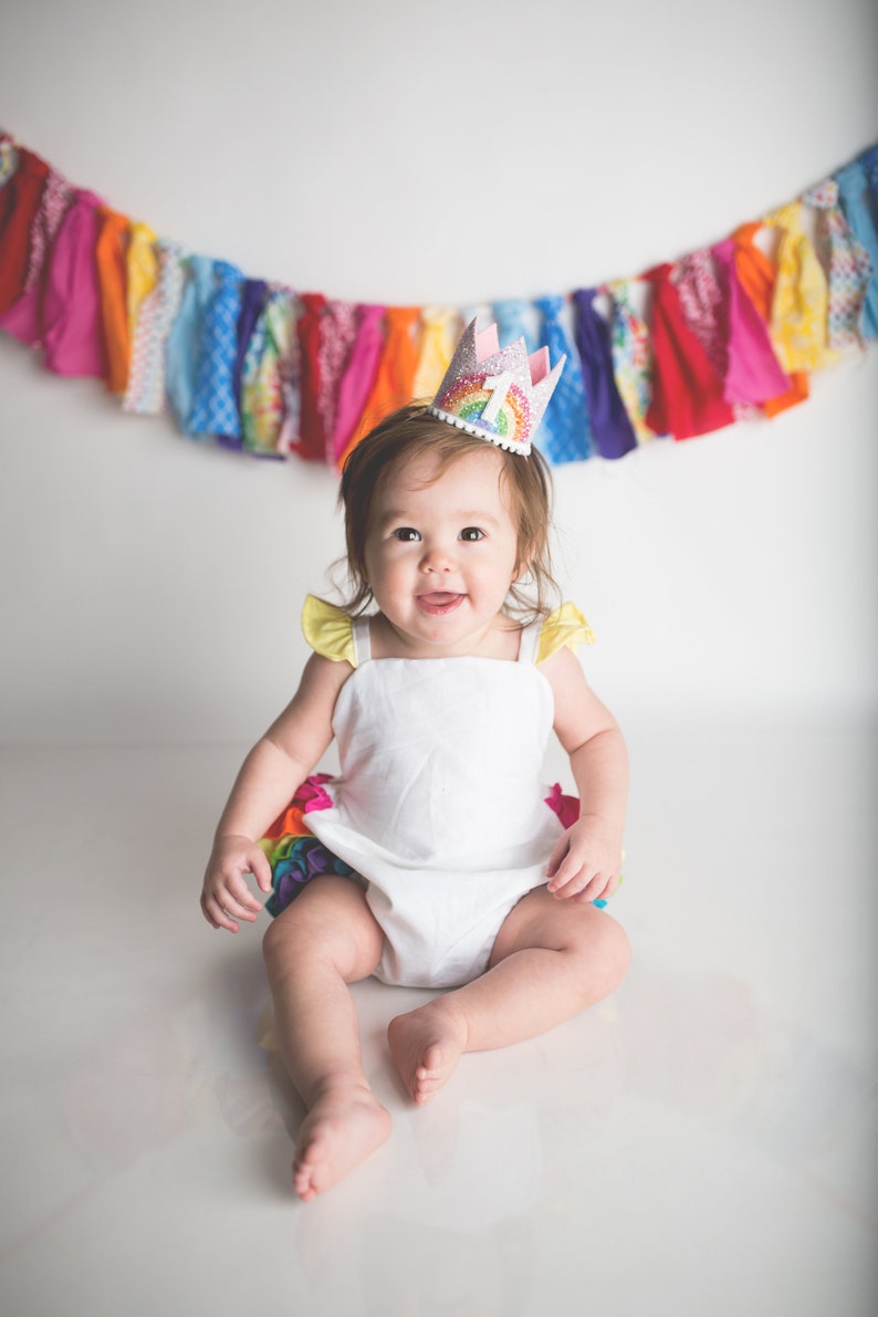 4th Birthday Crown Rainbow 4th Birthday Party Hat Baby Pink Pastel Rainbow 4th Birthday Outfit Girl Rainbow Unicorn Birthday Party