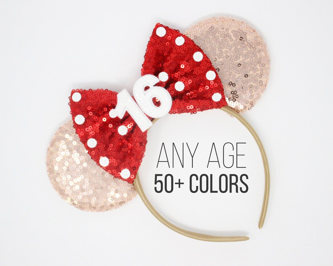 16th Birthday Mouse Ears Sweet 16 Mouse Birthday Ears 16th - Etsy