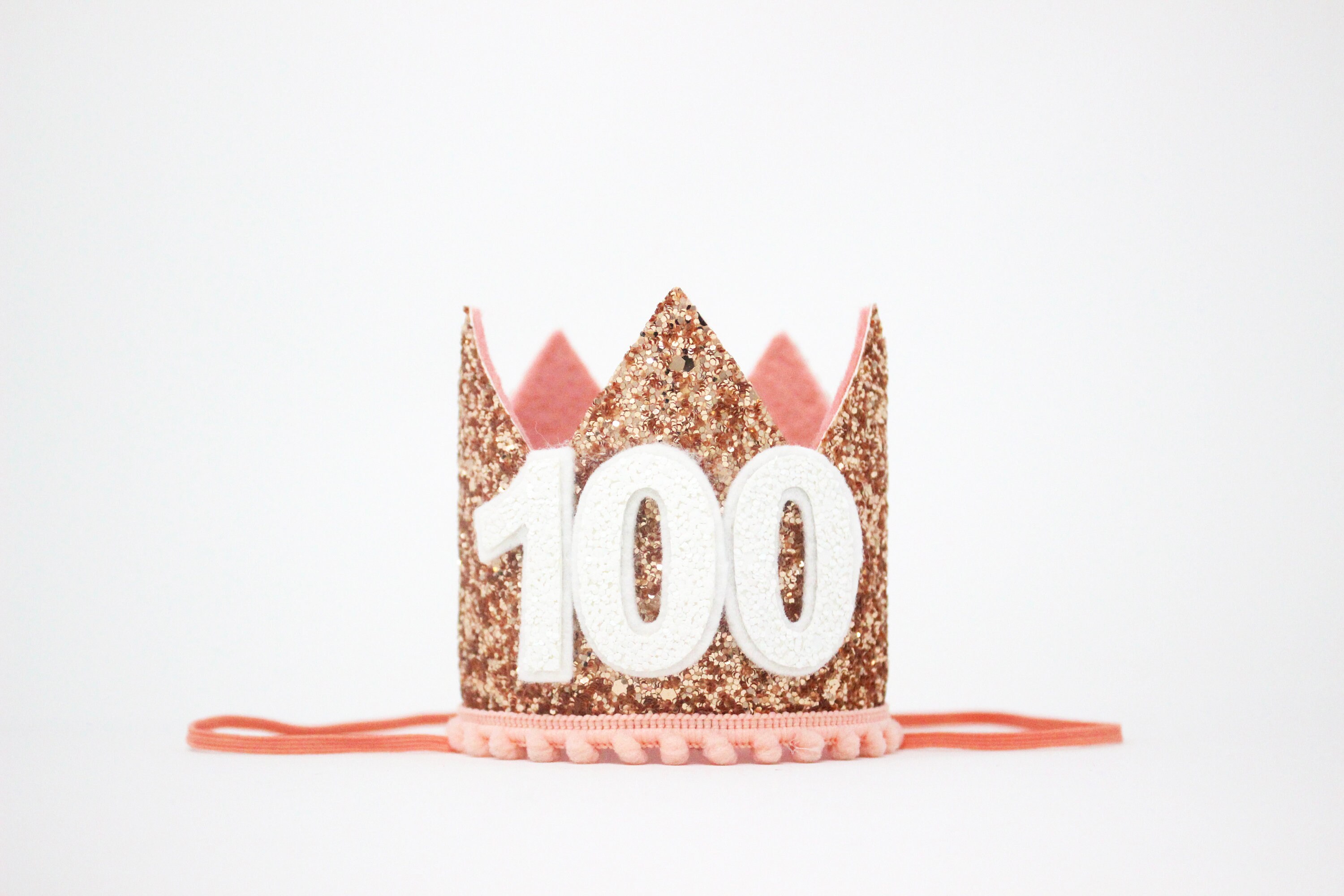 100th Birthday Crown 100th Birthday Gift for Her 100th Birthday Hat 100th Birthday Party 100th Birthday Girl Gift Rose Gold Blush Etsy UK